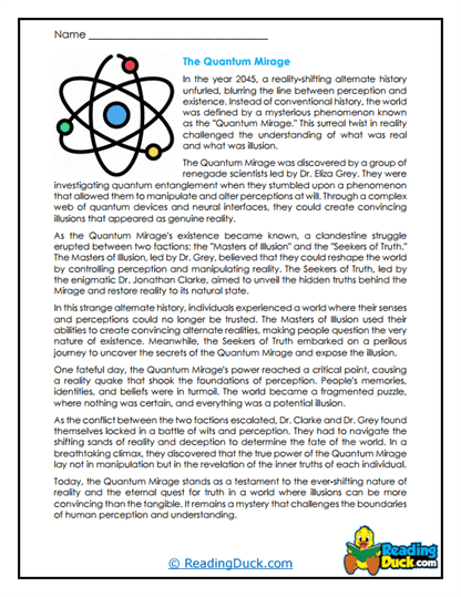 Quantum Puzzle Worksheet