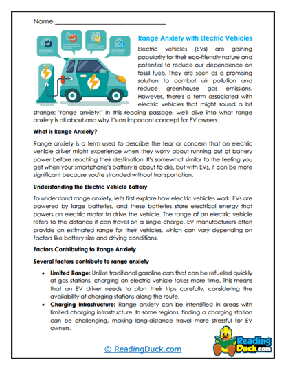 Range Worries Worksheet