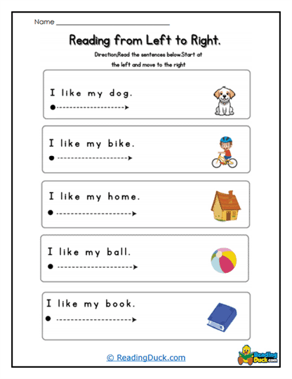 Things I Like Worksheet