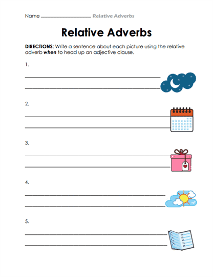 Time Sentence Creator Worksheet