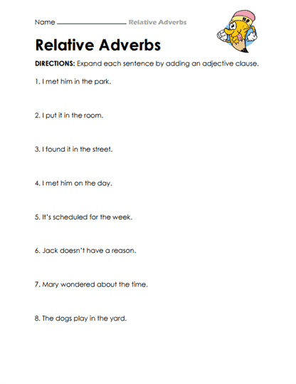 Sentence Expander Worksheet