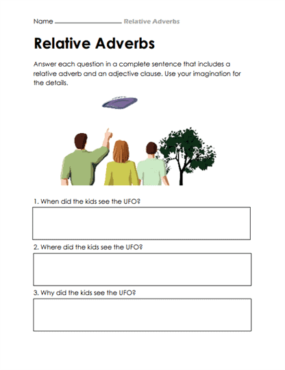 UFO Question Responses Worksheet