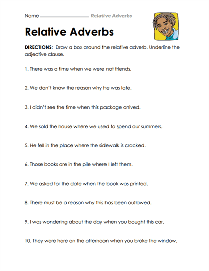 Clause Identifier Worksheet