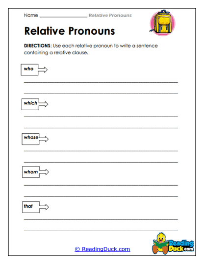Sentence Creator Worksheet
