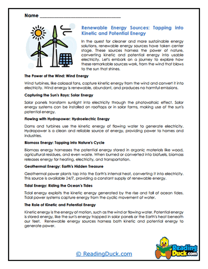 Renewable Rush Worksheet