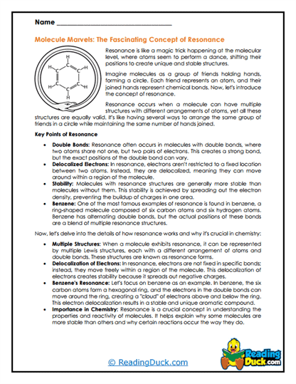 Resonance Wonders Worksheet