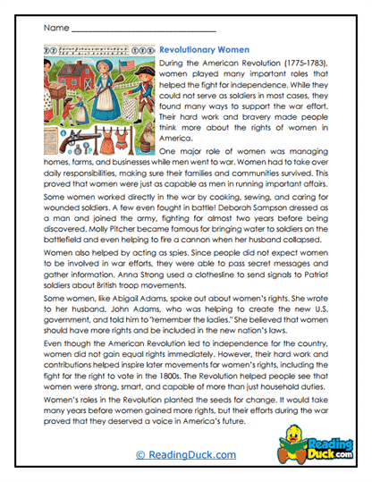 Women Warriors Worksheet