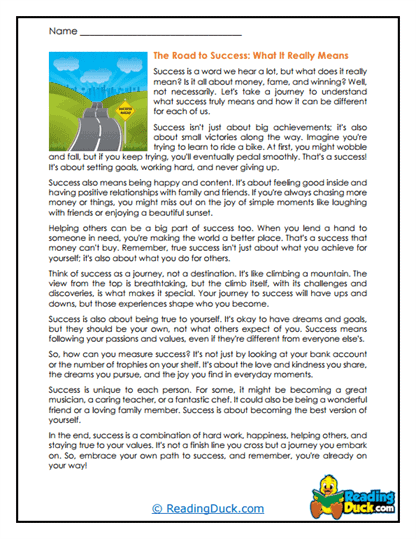 Success Journey Worksheet