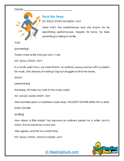 Rock Star Switch Worksheet