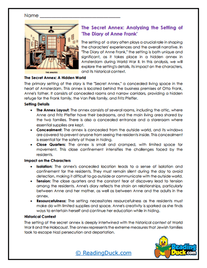 Hidden Refuge Worksheet