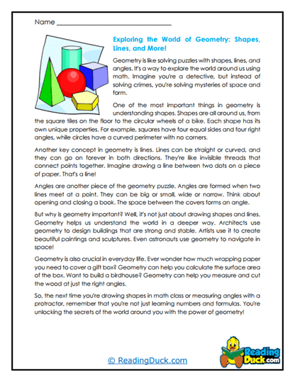 Geometry Explorer Worksheet