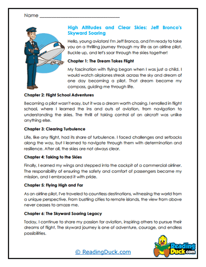Skyward Dreams Worksheet