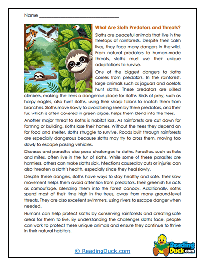 Forest Peril Worksheet