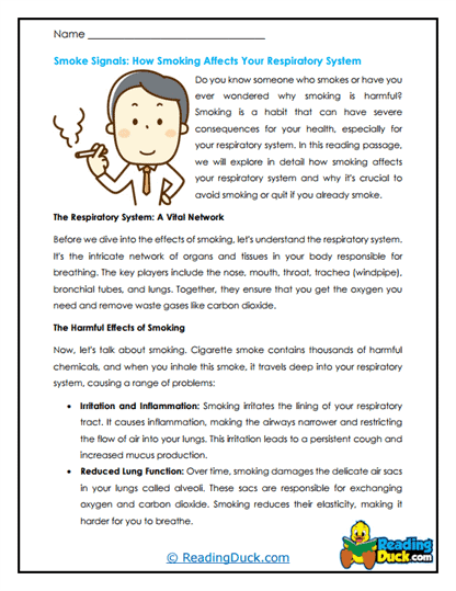 Smoke Signals Worksheet