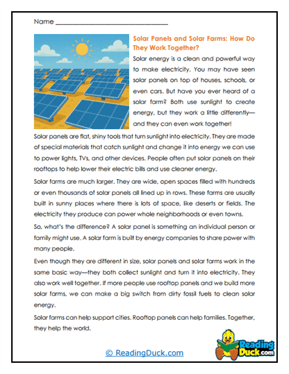 Solar Farms Worksheet