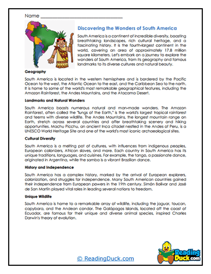 Tropical Trek Worksheet