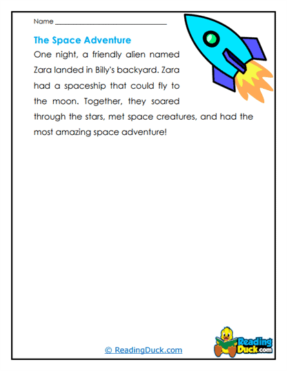 Space Friends Worksheet