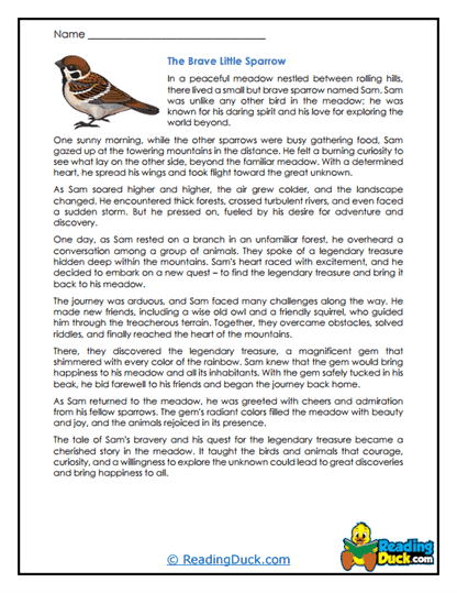 Sparrow’s Quest Worksheet