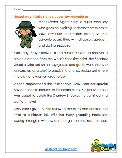 Spy Secrets Worksheet