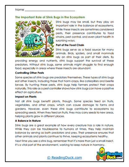 Ecosystem Helpers Worksheet
