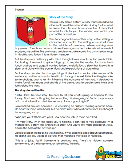 Talking Storybook Worksheet