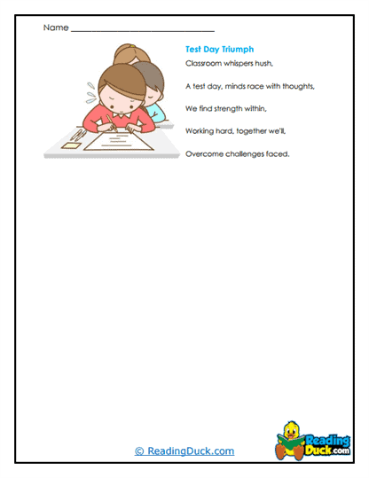 Test Day Triumph Worksheet