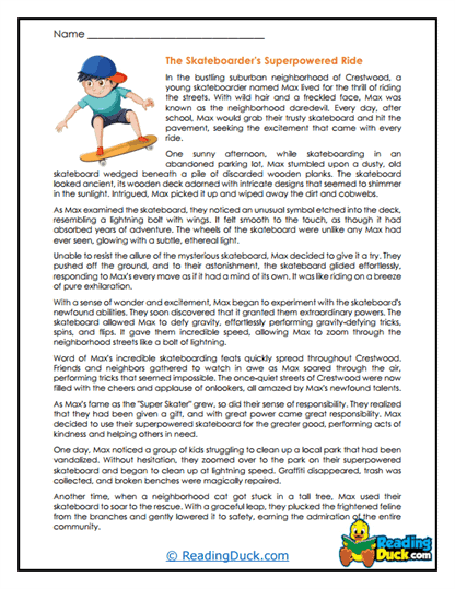 Superpowered Ride Worksheet