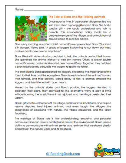 Talking Animals Worksheet