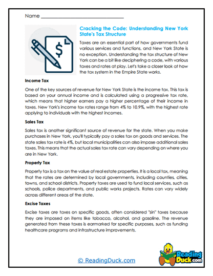 Tax Calculations Worksheet