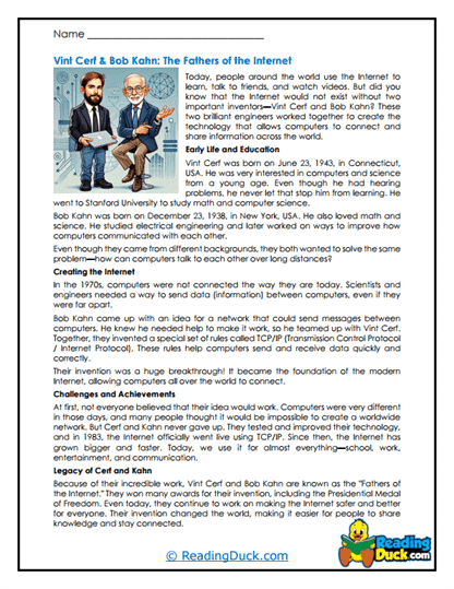 Internet Architects Worksheet