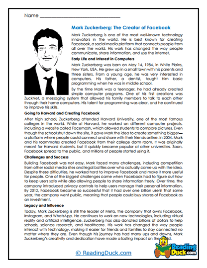 Social Network Worksheet