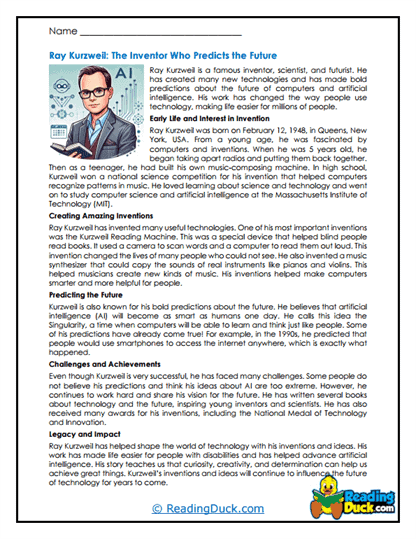 Future Thinker Worksheet