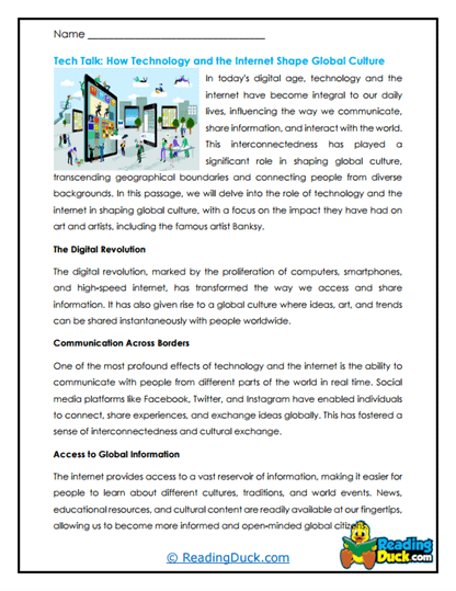 Tech Talk Worksheet