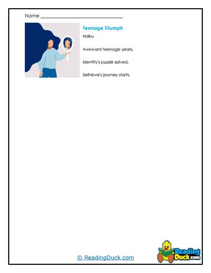 Teenage Triumph Worksheet