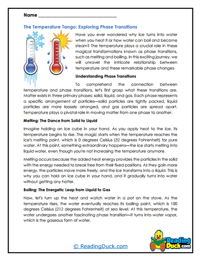 Temperature Tango Worksheet