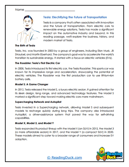 Tesla Transformation Worksheet