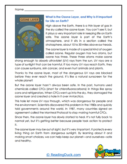 Earth's Shield Worksheet