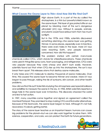Healing the Sky Worksheet