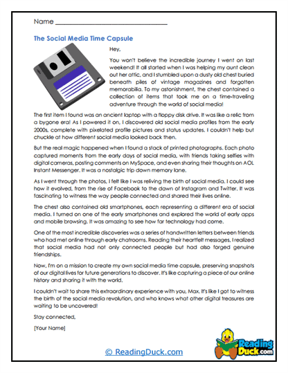 Tech Time Travel Worksheet