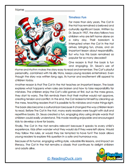 Timeless Fun Worksheet
