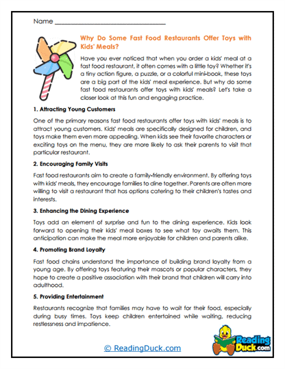 Toy Temptation Worksheet