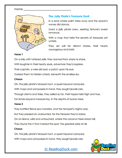Pirate's Quest Worksheet