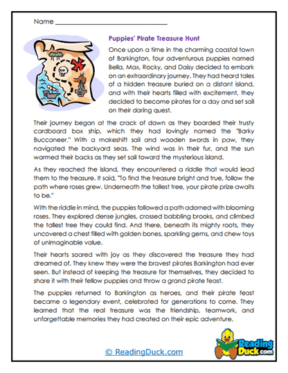 Puppy Pirates Worksheet