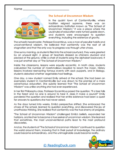 Wisdom Wonderland Worksheet