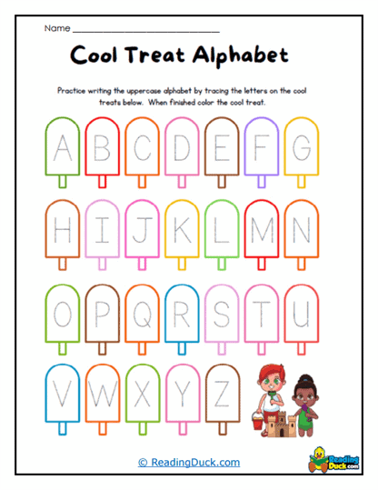Popsicle Tracing Worksheet