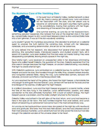 Vanishing Stars Worksheet