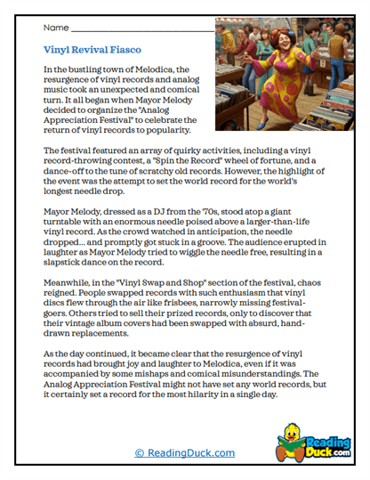 Vinyl Chaos Worksheet