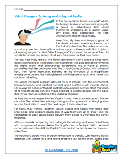 Virtual Voyagers Worksheet