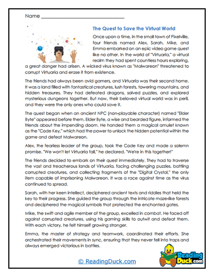 Virtual Rescue Worksheet