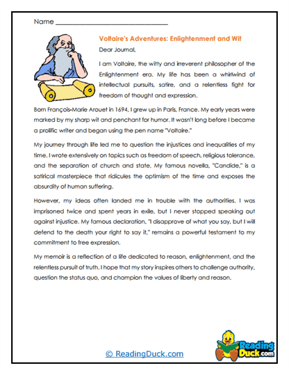 Witty Enlightenment Worksheet